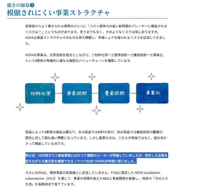HDD用ガラス基板にはかつて複数のメーカーが参入していたと説明している図